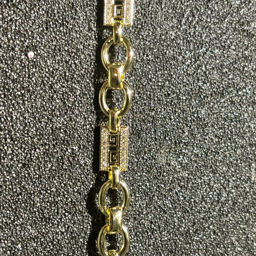 Gold Chain With Rhinestones Bracelet 21$